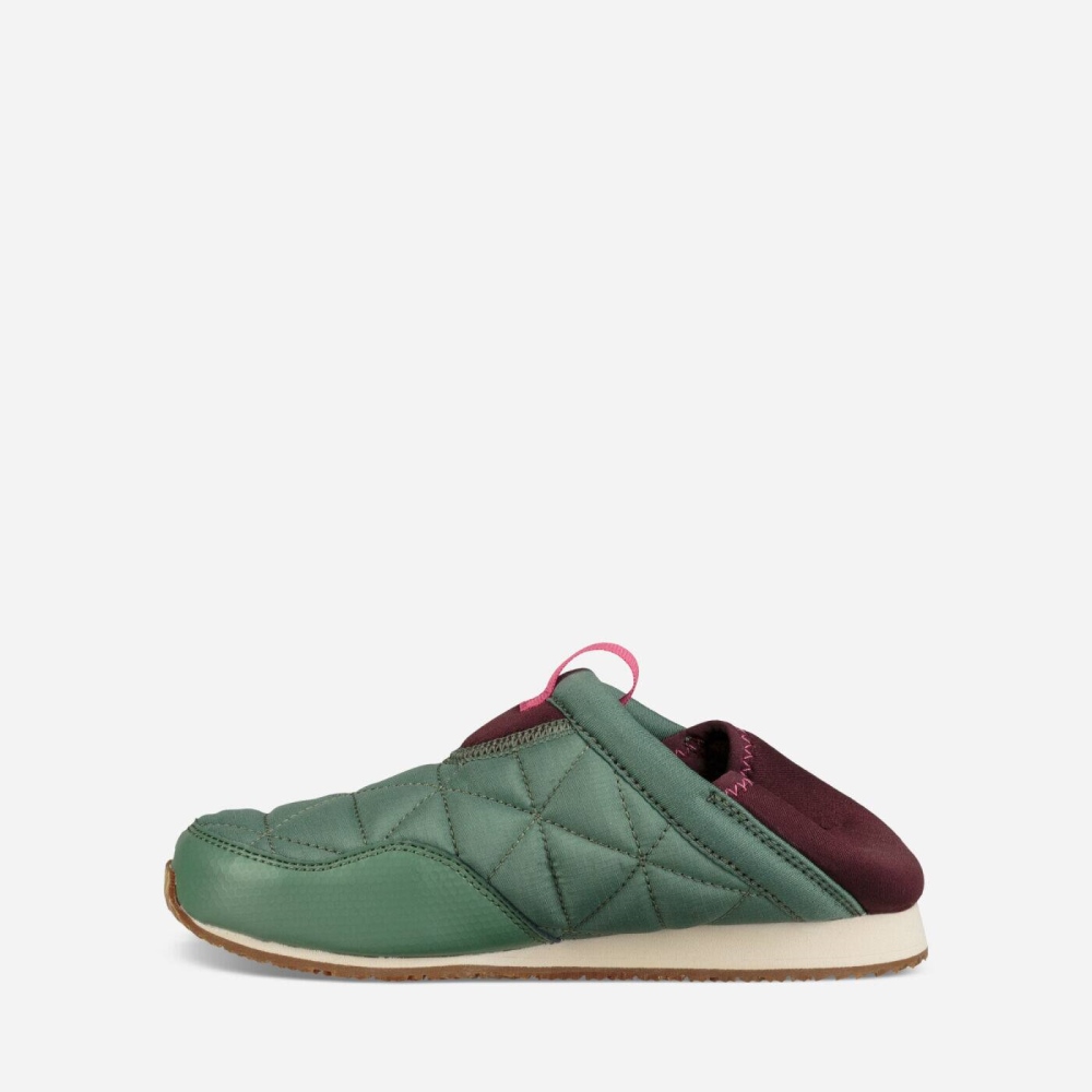 Teva Ember Moc Tofflor Barn Gröna | OEKRX-4687