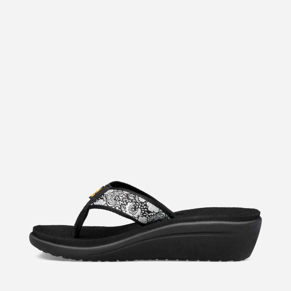 Teva Voya Kilklack Sandaler Dam Svarta Vita | BHJTC-2956