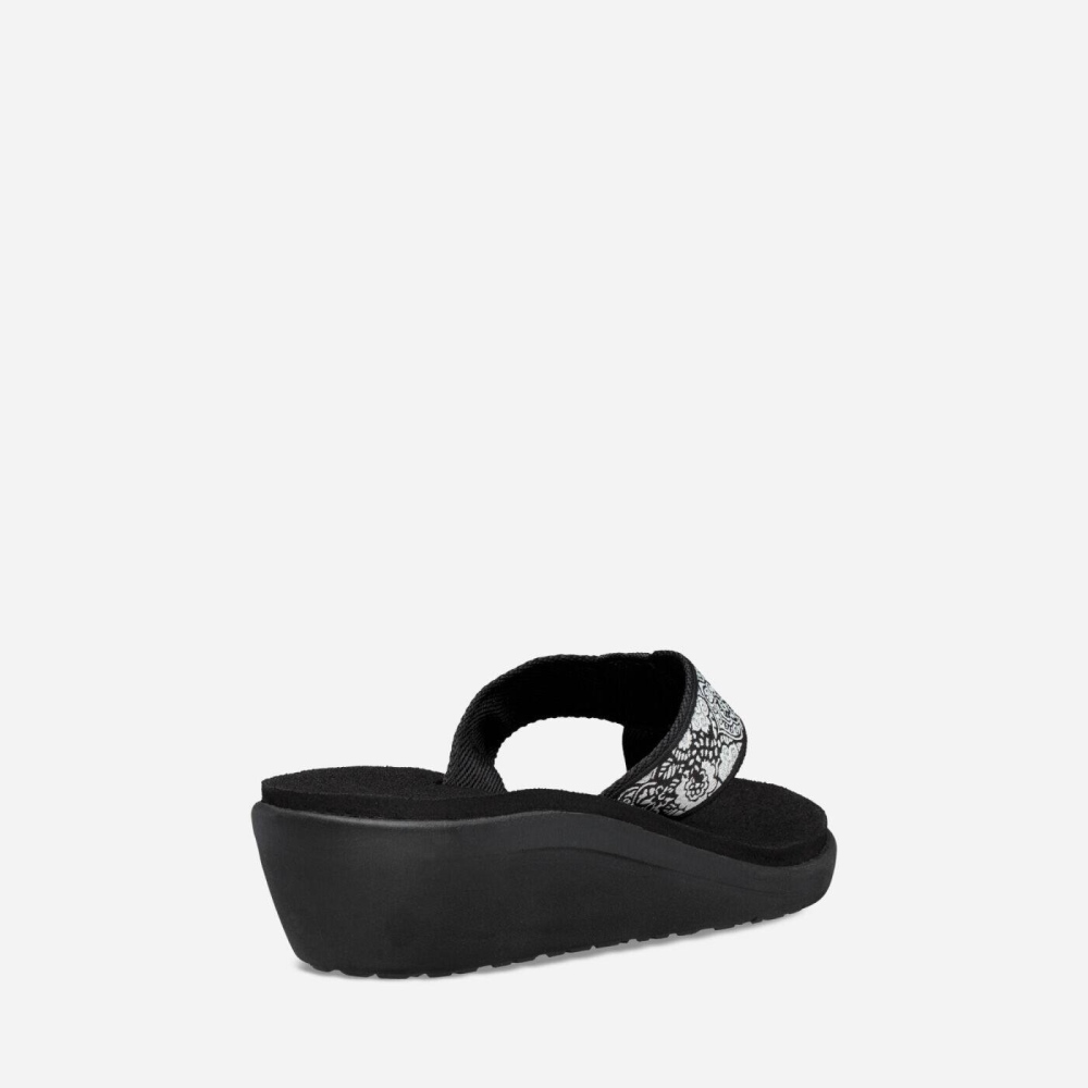 Teva Voya Kilklack Sandaler Dam Svarta Vita | BHJTC-2956