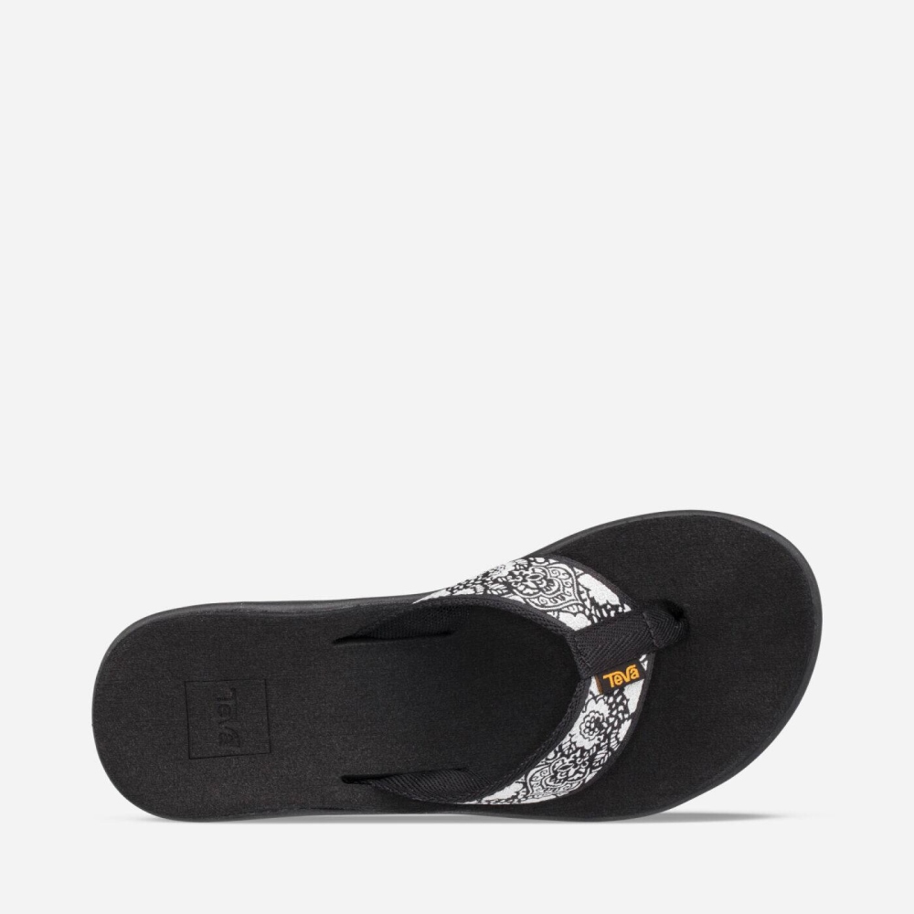 Teva Voya Kilklack Sandaler Dam Svarta Vita | BHJTC-2956