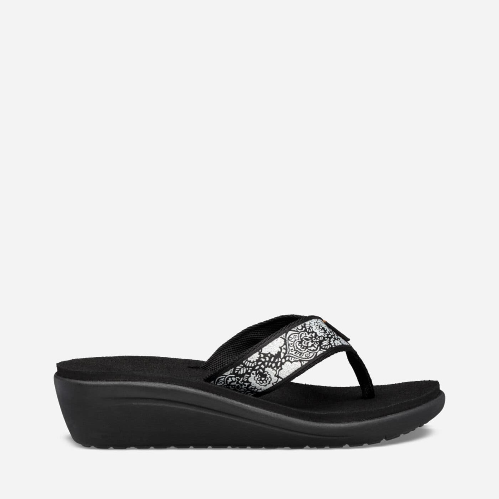 Teva Voya Kilklack Sandaler Dam Svarta Vita | BHJTC-2956